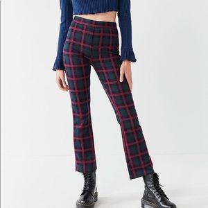 Urban Outfitters Casey kick flare plaid pants